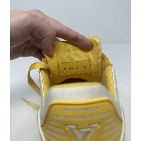 Louis Vuitton Trainer Sneaker Yellow/White New Season Fits Size 8 US 40 LV - Picture 7 of 8